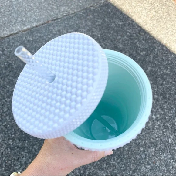 Starbucks White Glossy Studded Bling Venti Tumbler Cup NWT - Picture 4 of 4